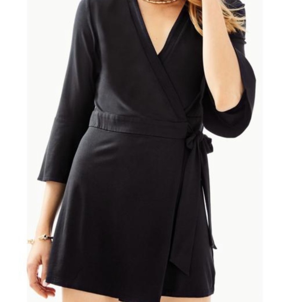 NWT Lilly Pulitzer Karlie wrap romper in onyx